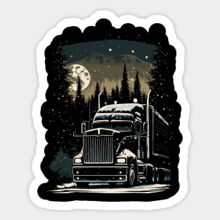 Christmas Cargo: Semi-Truck Gift for Truckers Sticker